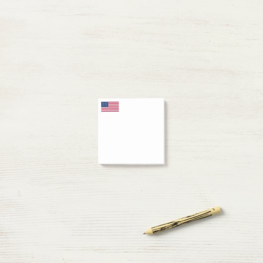 USA-Flagge Post-it Klebezettel (Auf Schreibtisch)