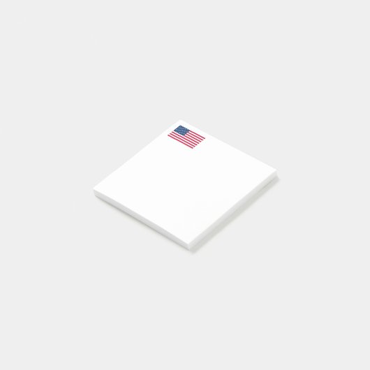 USA-Flagge Post-it Klebezettel (angewinkelt)