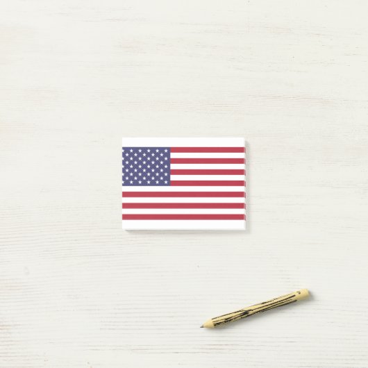 USA-Flagge Post-it Klebezettel (Auf Schreibtisch)