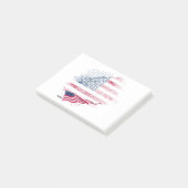 USA-Flagge Post-it Klebezettel (angewinkelt)