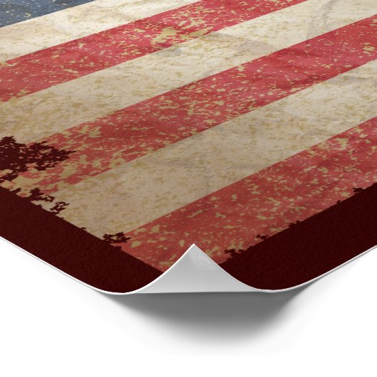 USA-Flagge Poster (Ecke)