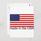 USA-Flagge Postkarte (Vorne/Hinten)