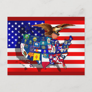 USA - Flagge Postkarte