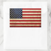 USA-Flagge Rechteckiger Aufkleber (Tasche)