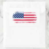 USA-Flagge Rechteckiger Aufkleber (Tasche)