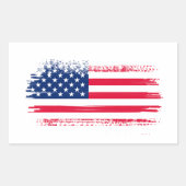 USA-Flagge Rechteckiger Aufkleber (Vorderseite)