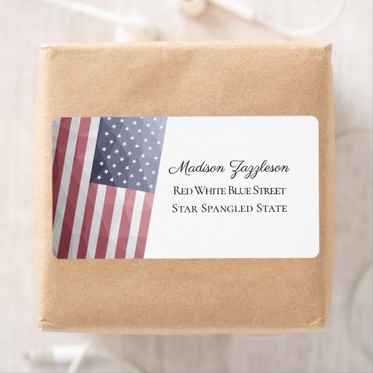 USA Flagge Red White Blue America Geometric Mesh (Insitu)