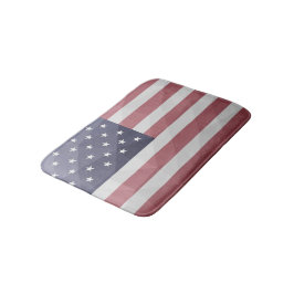 USA Flagge Red White Blue America Geometric Mesh Badematte