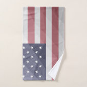 USA Flagge Red White Blue America Geometric Mesh Badhandtuch Set (Handtuch)