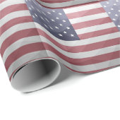 USA Flagge Red White Blue America Geometric Mesh Geschenkpapier (Rolleneckpunkt)