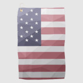 USA Flagge Red White Blue America Geometric Mesh Golfhandtuch (Vorderseite)