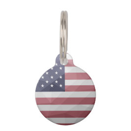 USA Flagge Red White Blue America Geometric Mesh Haustiermarke