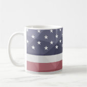 USA Flagge Red White Blue America Geometric Mesh Kaffeetasse (Links)