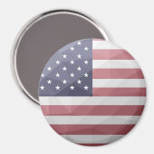 USA Flagge Red White Blue America Geometric Mesh Magnet (Vorderseite/Rückseite)