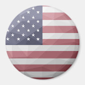 USA Flagge Red White Blue America Geometric Mesh Magnet (Vorne)