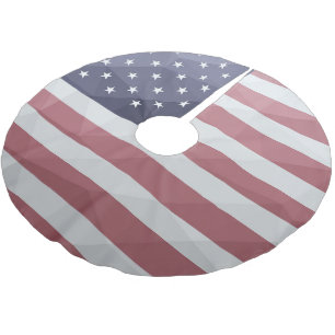 USA Flagge Red White Blue America Geometric Mesh Polyester Weihnachtsbaumdecke