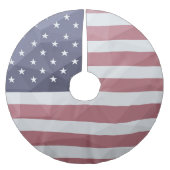 USA Flagge Red White Blue America Geometric Mesh Polyester Weihnachtsbaumdecke (Vorderseite)