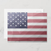 USA Flagge Red White Blue America Geometric Mesh Postkarte (Vorne/Hinten)