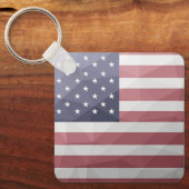USA Flagge Red White Blue America Geometric Mesh Schlüsselanhänger (Vorderseite)
