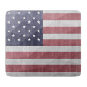 USA Flagge Red White Blue America Geometric Mesh Schneidebrett (Vorderseite)