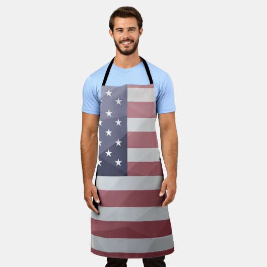 USA Flagge Red White Blue America Geometric Mesh Schürze (Getragen)