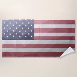 USA Flagge Red White Blue America Geometric Mesh Strandtuch