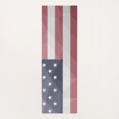 USA Flagge Red White Blue America Geometric Mesh Yogamatte (Rückseite)