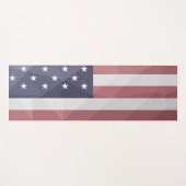 USA Flagge Red White Blue America Geometric Mesh Yogamatte (Vorderseite (Horizontal))
