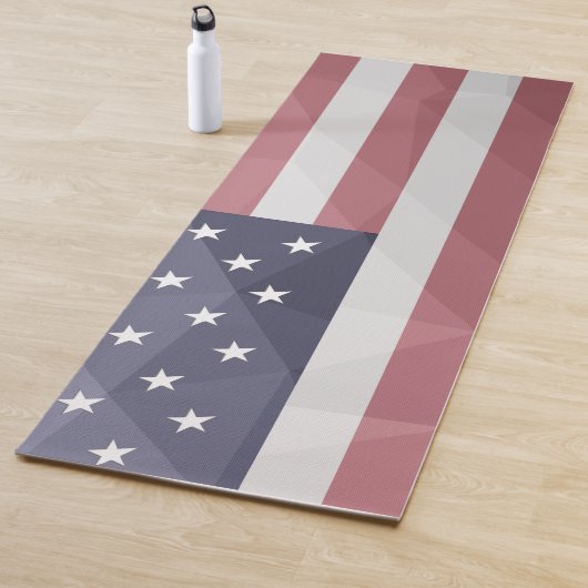 USA Flagge Red White Blue America Geometric Mesh Yogamatte (Beispiel)