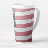 USA-Flagge Red White Blue America Geometry Latte Milchtasse (Rechte Ecke)