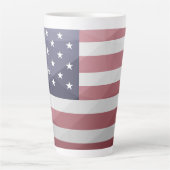 USA-Flagge Red White Blue America Geometry Latte Milchtasse (Vorderseite)