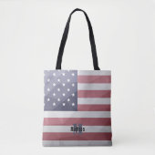 USA-Flagge Red White Blue Geometric Mesh Monogram Tasche (Vorderseite)