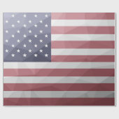 USA-Flagge Red White Blue Geometric Mesh Pattern Geschenkpapier (Flach)