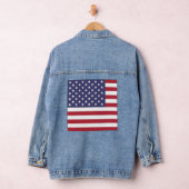 USA Flagge Red White Blue Patriotic Women's Jeansjacke (Hangar)
