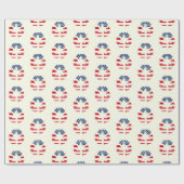 USA-Flagge - Red White & Blue Recycle Symbol Geschenkpapier (Flach)