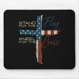 USA-Flagge Religiöser Spruch 4. Juli Christlicher  Mousepad