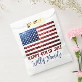 USA Flagge Rot blaue Glitzern Glitzer 4 Juli Name Geschenktütchen (Versiegelt)