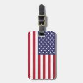 USA-Flagge Rot-Weiß-Patriotisch Amerikaner Gepäckanhänger (Vorderseite vertikal)