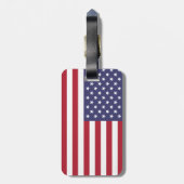 USA-Flagge Rot-Weiß-Patriotisch Amerikaner Gepäckanhänger (Rückseite vertikal)
