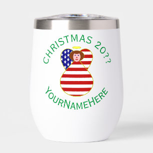 USA-Flagge Rote Haare Weihnachtsengel Personalisie