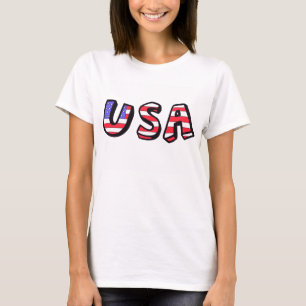 USA-Flagge-rotes weißes blaues Trägershirt T-Shirt