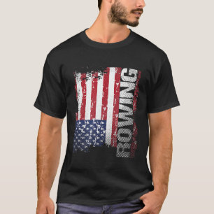 USA-Flagge Rudern 1 T-Shirt