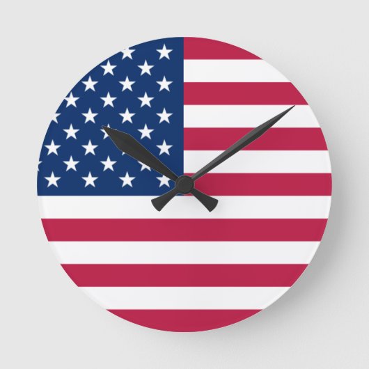 usa-Flagge Runde Wanduhr (Vorderseite)