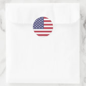 USA-Flagge Runder Aufkleber (Tasche)