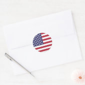 USA-Flagge Runder Aufkleber (Umschlag)