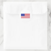 USA-Flagge Runder Aufkleber (Tasche)