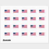 USA-Flagge Runder Aufkleber (Blatt)