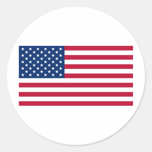 USA-Flagge Runder Aufkleber (Vorderseite)