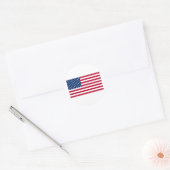 USA-Flagge Runder Aufkleber (Umschlag)