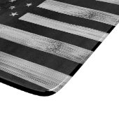 USA flagge Rustic Wood Schwarz-weiß Patriotic Amer Schneidebrett (Ecke)